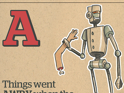 Android alphabet illustration robot