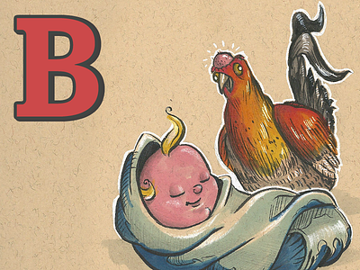 Baby alphabet illustration