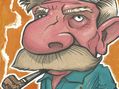 Ol' Stache character illustration mustache
