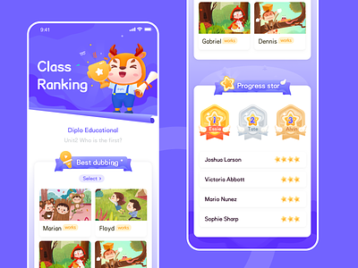 Class Ranking app design ui
