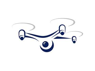 Drone Logo blue branding drone future logo sleek