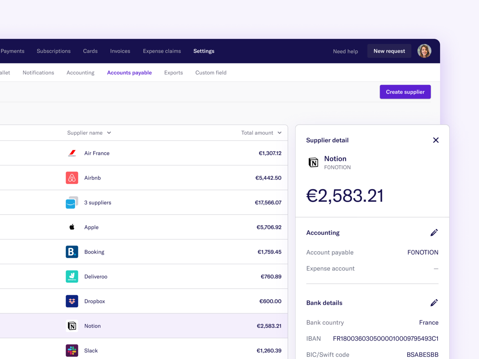 Spendesk new 'Accounts Payable' page by Mahedine Yahia for Spendesk on ...