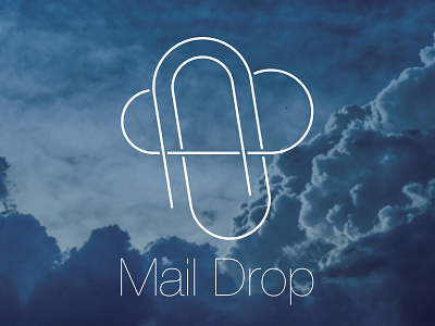 MailDrop concept logo attach branding cloud concept graphic design identity logo logo design msmailey