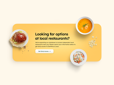 DietMenus — FoodTech consumer app app branding cta design diet food foodtech landing page menu restaurant startup typography ui ux web web design webdesign