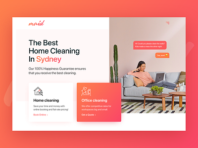 Cleaning company landing page