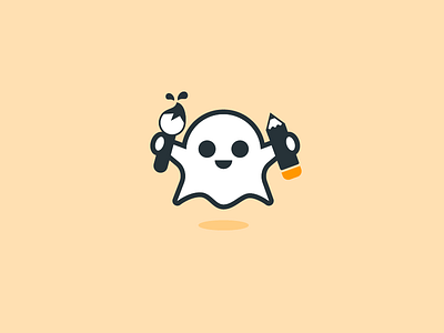 Ghost Creative design ghost logo mascot playful