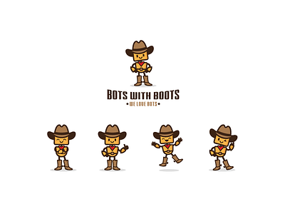 Bots with Boots bots design mascot