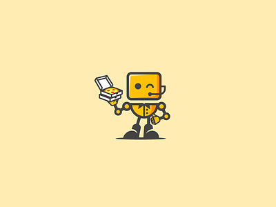 PizzaPal Logo bot delivery mascot pizza playful voiceassistant