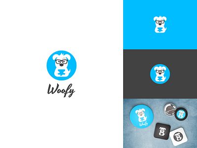 Fun/Minimalistic Social Media Logo dog fun mascot minimalist negative space nerd playful social media