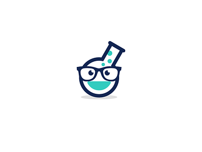 Nerdylabs beaker fun icon lab logo modern nerd