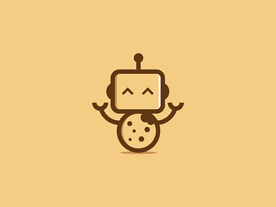 Cookies Robot cookies food fun icon illustration logo mascot playful robot vector