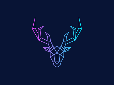 Geometric Deer abstract animal branding icon illustration logo mascot vector