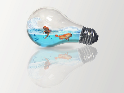 Bulb Splash Effect banner designing graphics illustrator photoshop poster