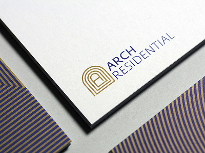 Arch Residential logo and stationery design brand identity branding corporate identity design identity logo metal pantone pattern print stationery visual identity
