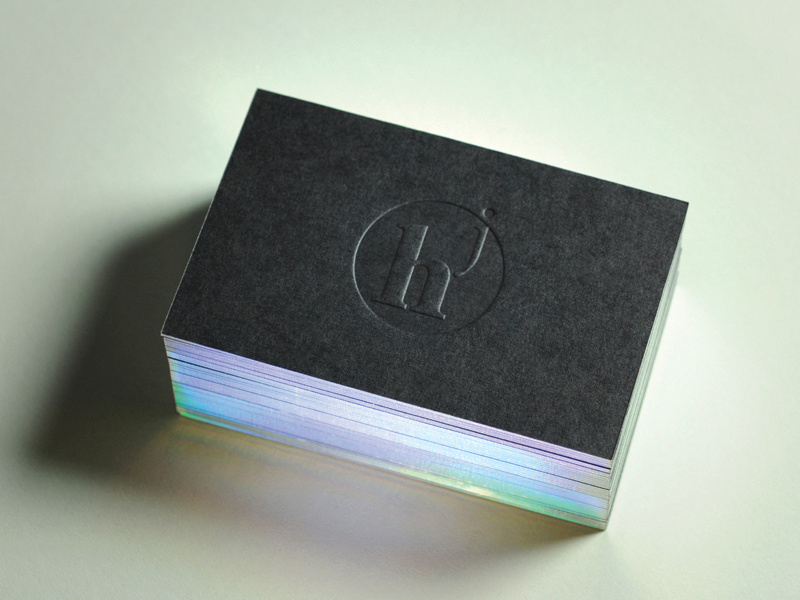 Julien Hauchecorne Business card logo stationery business card branding print foil blocking hot foil stamping brand identity corporate identity visual identity