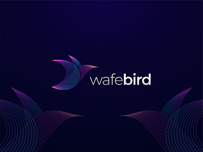 WAVE BIRD abstract logo animal logo awesome logo behance bird bird logo brand identity colorful logo dribbble icon line logo logo art logo design logoroom logos logotoons