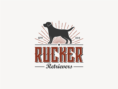RUCKER RETRIEVERS abstract behance dog dog logo dribbble icon logo designer logoawesome logoplace logoroom logos logoshift old vintage design vintage logo