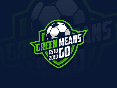 GREEN MEANS FOOTBALL FC abstract logo ball behance dribble football design football logo footer icon logo art logoawesome logoplace logoroom logos logoshift sport sports logo