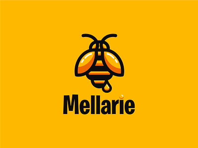 MELLARIE abstract logo app bee bee logo behance brand identity dribbble honey honey logo icon logo art logoawesome logodesign logoroom logoshift