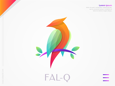 FAL Q abstract abstract logo behance bird birdlogo colorful design dribble icons logo design logoart logoawesome logoshift modern