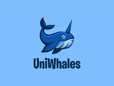 UNIWHALES abstract logo awesome logo behance brand identity dribble flatdesign icon logoart logobrand logodesign logodesigner logos unicorn unicorn logo whale whale logo