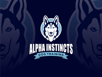 ALPHA INSTINCTS abstract awesomelogo behance design dog doglogo dogtraining dribble huskylogo huskylove icon logo logoroom logos logoshift modern