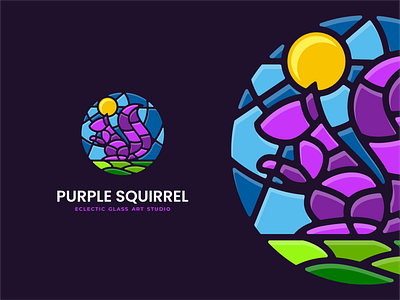 PURPLE SQUIRREL behance design dribble glass icon illustration logo logoroom logos
