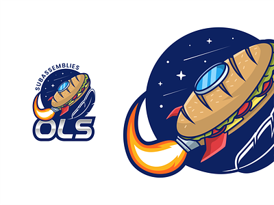 OLS (Rocket Sandwich) animation branding food graphic design logo nasa rocket sandwich