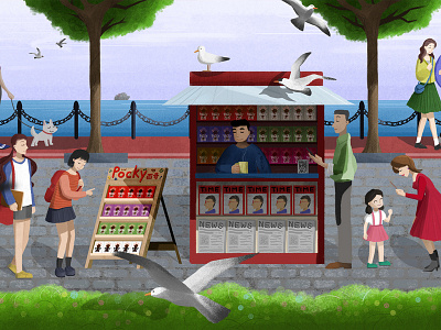 pocky shop design illustration