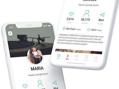 Mobile App For Musicians | UI Concept app concept app ios mobile app design musicians smartphones ui ux