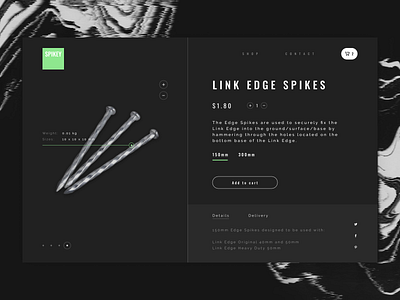 Store Web App app app design black cart clean design future glitch grid minimal nail page product shop store typogaphy ui ux web