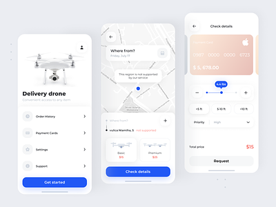 Drone Delivery App - UI Concept