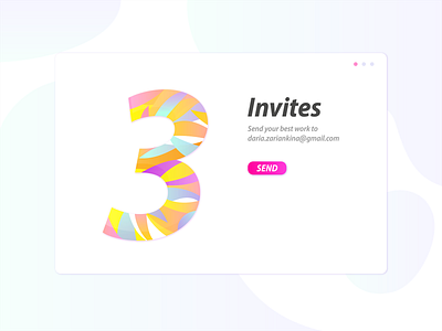 3 Dribbble Invites! 3 colors community design dribbble dribbble invite giveaway illustration invitaion invite invite giveaway invites landing page mail number prospect ui ux vector website