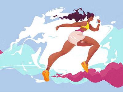 Training body character colors design fitness health illustration run runner sport sports training woman