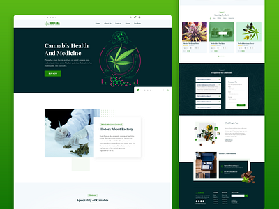 Medicana - Medical Cannabis XD Template adobe cannabis cbd creative design medical template ui xd