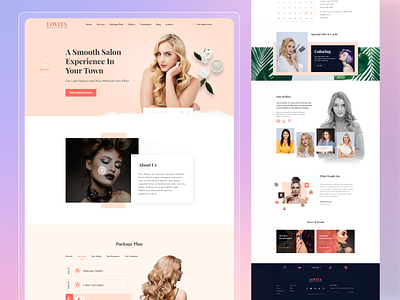 Lovita - Spa & Beauty Landing Page beauty beauty app beauty clinic beauty landing page beauty salon cosmetics fashion fashion landing page girl landing page minimalist salon service spa spa landing page surgery treatment uiux website website design