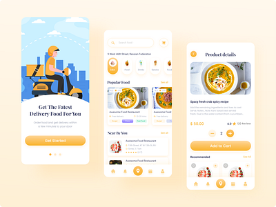 Food Delivery App UI 🍣