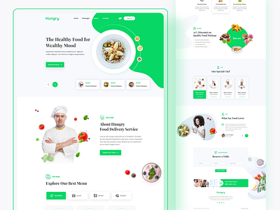 Hungry Restaurant Website UI