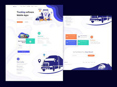 Trucking Software Landing page