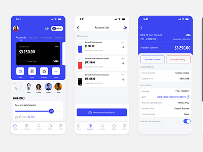 Bank of Trust Case banking finance investment mobile app ui design wallet