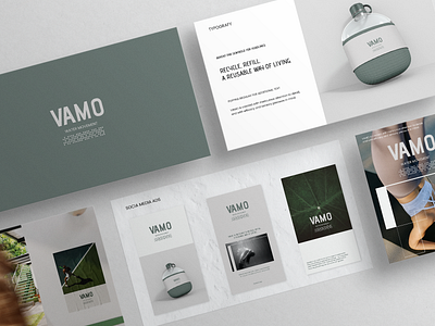 Branding of the water brand Vamo ads branding graphic design logo package socialmedia typography