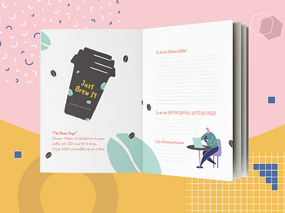 Daily Planner | Coffee By Di Bella adobe illustrator adobe indesign adobe photoshop advertising campaign colorful design diary identity design illustration marketing minimal organizer planner print print design publication quirky typography vector