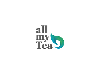 All My Tea | Logo Design adobe illustrator adobe photoshop brand identity branding clean concept design goldenratio graphic design green identity illustration leaf logo minimal neat symmetry tea typography vector