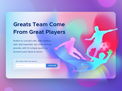 Football Banner | Explorations banner concept design email football hero image people silhouette subscribe subscriptions ui design uiux ux design wireframe