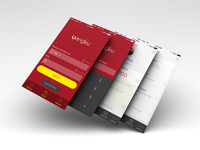 Uangku App (Launched) android app appstore design emoney ewallet icons ios 8 ios app layout mockup playstore