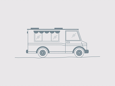 Food Truck app circle drawing foodtruck icon illustration line icon
