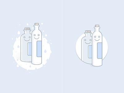 Bottles blue curve drawing feature highlight icon icons illustration splash vector water website