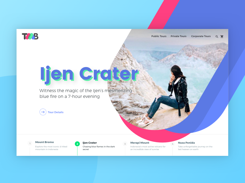Landing Page Hero highlight navigation logo type logo logo design modern simple hero landing page website design tour and travel travel