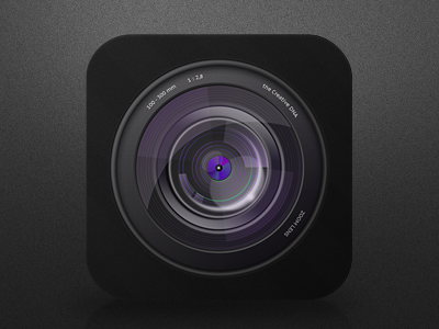 Zoom Lens app camera icon icons ios lens purple retina