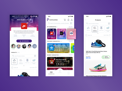 Community Commerce App android app card design ios app main page mobile mobile apps mobile design product product design product list product page slider design ui design ux design ux ui